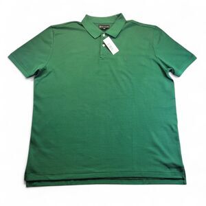 Allen Edmonds NWT Polo Shirt Pima Cotton‎ Mens Size 2XL Green Short Sleeve